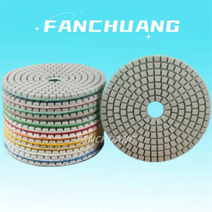 4 Inch 100mm Wet Resin Bond Flexible Marble Floor Grinding Wheel Polishing Granite Pads
