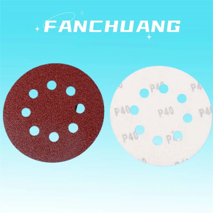 8 Holes Red Polishing Disc Flocking Sand Tray