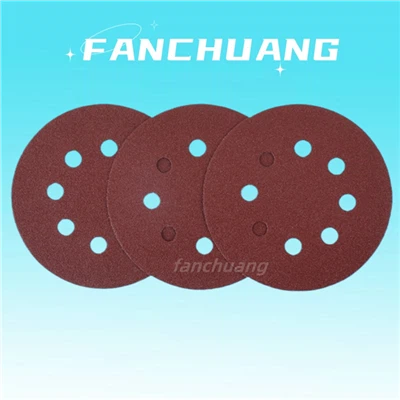 8holes Round Sandpaper Grit Self-adhesive Sand Paper